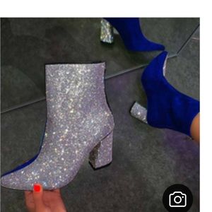 Ankle boots with a block heel